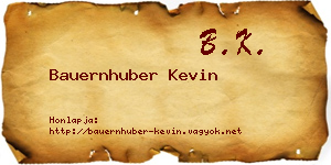 Bauernhuber Kevin névjegykártya