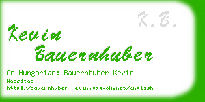 kevin bauernhuber business card